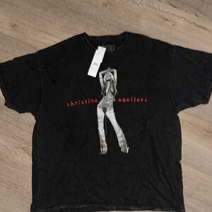 Christina Aguilera Black Graphic Tee